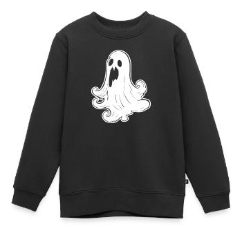 Geist Geister Geisterstunde Halloween - Kinder Premium Organic Sweatshirt - Schwarz - Vorne - AI Model Kid Female (0cm)