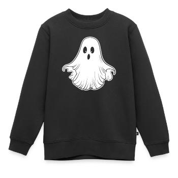 Geist Geister Geisterstunde Halloween - Kinder Premium Organic Sweatshirt - Schwarz - Vorne - AI Model Kid Female (0cm)