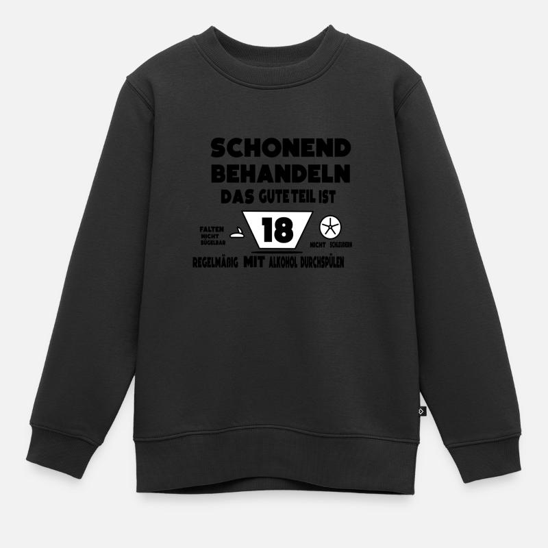 18 Geburtstag - Kinder Premium Organic Sweatshirt - Schwarz