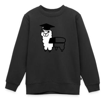Bachelor Alpaka Studium Absolvent Schulabschluss - Kinder Premium Organic Sweatshirt - Schwarz - Vorne - AI Model Kid Female (0cm)