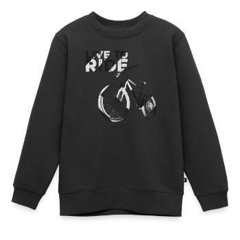 Vivre pour rouler - Sweat Premium enfant bio - noir - Devant - AI Model Kid Female (0cm)