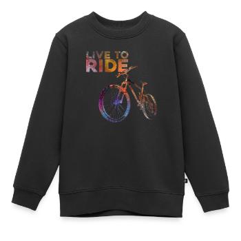 Vivre pour rouler - Sweat Premium enfant bio - noir - Devant - AI Model Kid Female (0cm)