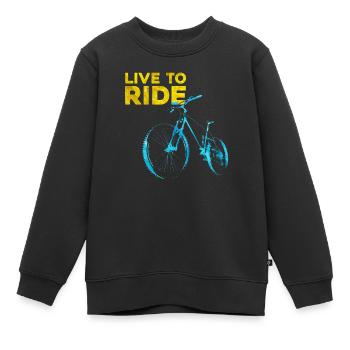 Vivre pour rouler - Sweat Premium enfant bio - noir - Devant - AI Model Kid Female (0cm)