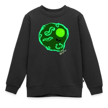 Œuf au plat par Isabel B. - Sweat Premium enfant bio - noir - Devant - AI Model Kid Female (0cm)