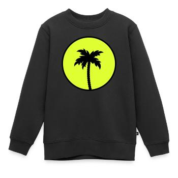 Conception de palmiers - Sweat Premium enfant bio - noir - Devant - AI Model Kid Female (0cm)