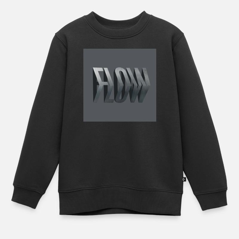 Flow - Kinder Premium Organic Sweatshirt - Schwarz