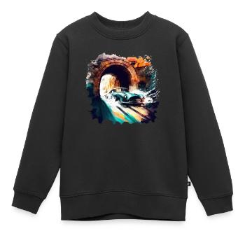 60er Classic Car Geschenk - Kinder Premium Organic Sweatshirt - Schwarz - Vorne - AI Model Kid Female (0cm)