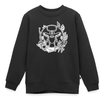 Insectes, bestioles, arthropodes - Sweat Premium enfant bio - noir - Devant - AI Model Kid Female (0cm)
