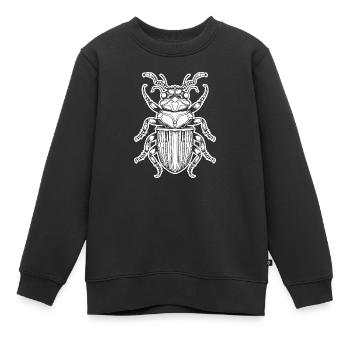 Insectes, bestioles, arthropodes - Sweat Premium enfant bio - noir - Devant - AI Model Kid Female (0cm)