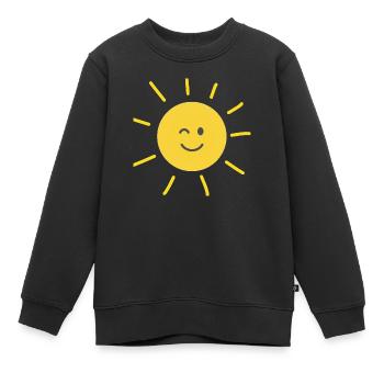 Lachende Sonne - Kinder Premium Organic Sweatshirt - Schwarz - Vorne - AI Model Kid Female (0cm)