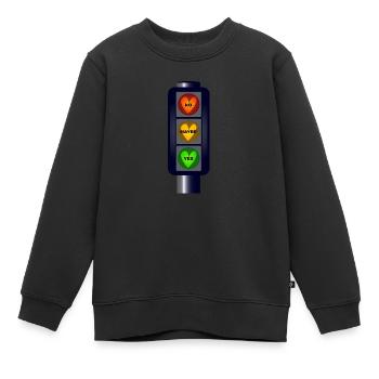 Ja Nein Vielleicht Ampeln - Kinder Premium Organic Sweatshirt - Schwarz - Vorne - AI Model Kid Female (0cm)