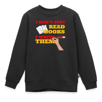 Poète Poésie Poète Poésie I Don - Sweat Premium enfant bio - noir - Devant - AI Model Kid Female (0cm)