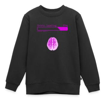 Belastung des Gehirns - Kinder Premium Organic Sweatshirt - Schwarz - Vorne - AI Model Kid Female (0cm)