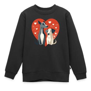 Hundeliebe - Kinder Premium Organic Sweatshirt - Schwarz - Vorne - AI Model Kid Female (0cm)