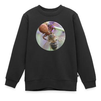 Fressen und gefressen werden ist natürlich - Kinder Premium Organic Sweatshirt - Schwarz - Vorne - AI Model Kid Female (0cm)