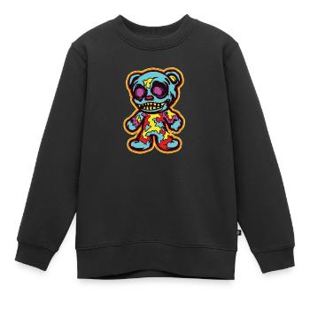 Horreur Effrayant Ours Halloween Crypte Gardien Ours - Sweat Premium enfant bio - noir - Devant - AI Model Kid Female (0cm)