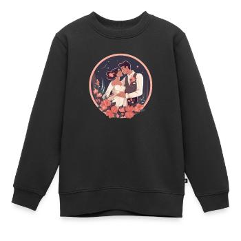 Ehepaar - Kinder Premium Organic Sweatshirt - Schwarz - Vorne - AI Model Kid Female (0cm)
