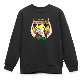BAR B Q - Kinder Premium Organic Sweatshirt - Schwarz - Vorne - AI Model Kid Female (0cm)