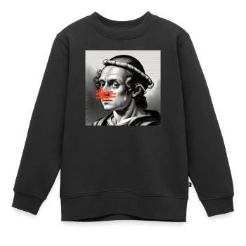 Antike Kunst modernisiert - Kinder Premium Organic Sweatshirt - Schwarz - Vorne - AI Model Kid Female (0cm)