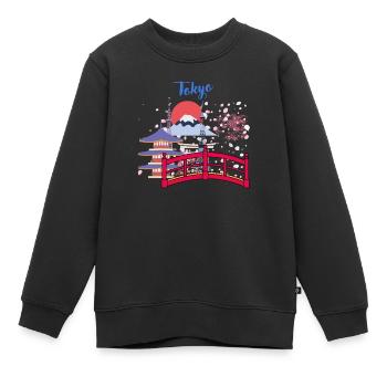 Tokio niedlich - Kinder Premium Organic Sweatshirt - Schwarz - Vorne - AI Model Kid Female (0cm)