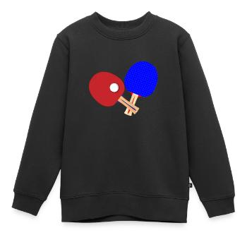 Paar Tischtennisschläger - Kinder Premium Organic Sweatshirt - Schwarz - Vorne - AI Model Kid Female (0cm)