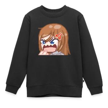Pillowg1rl Emote Rage - Kinder Premium Organic Sweatshirt - Schwarz - Vorne - AI Model Kid Female (0cm)