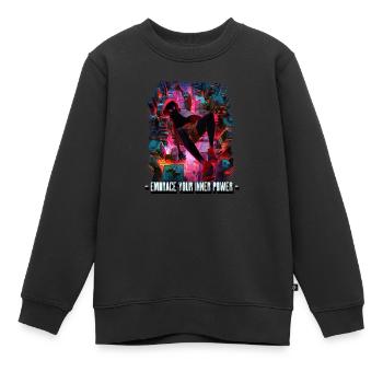Embrace Your Inner Power - Kids Premium Organic Sweatshirt - black - Front - AI Model Kid Female (0cm)