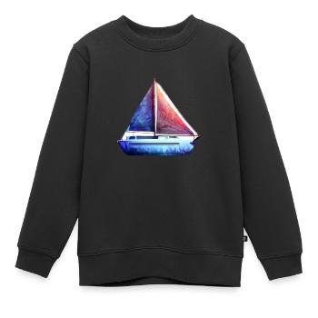Segelboot Segelschiff Segeln Segelsport Segler - Kinder Premium Organic Sweatshirt - Schwarz - Vorne - AI Model Kid Female (0cm)