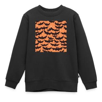 Whimsical Wings: Comic Bats Collection - Sweat Premium enfant bio - noir - Devant - AI Model Kid Female (0cm)