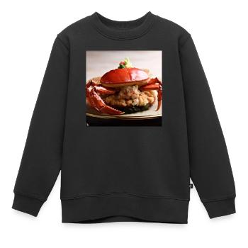 un citoyen à l’ de crabe - Sweat Premium enfant bio - noir - Devant - AI Model Kid Female (0cm)