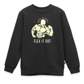 Biegen Sie es aus - Kinder Premium Organic Sweatshirt - Schwarz - Vorne - AI Model Kid Female (0cm)