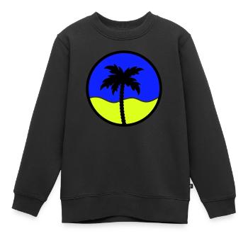 palmier - Sweat Premium enfant bio - noir - Devant - AI Model Kid Female (0cm)