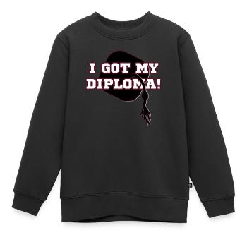 Diplôme - Réussi - Sweat Premium enfant bio - noir - Devant - AI Model Kid Female (0cm)