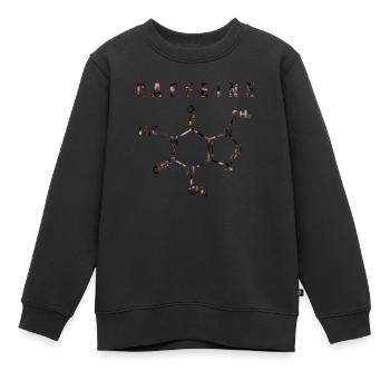 Caffeine molecule - Kids Premium Organic Sweatshirt - black - Front - AI Model Kid Female (0cm)