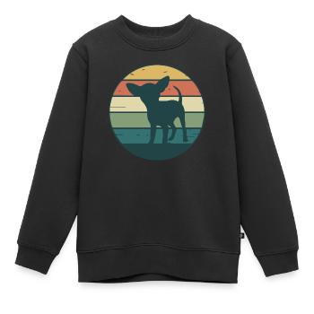 Hund Dog - Kinder Premium Organic Sweatshirt - Schwarz - Vorne - AI Model Kid Female (0cm)