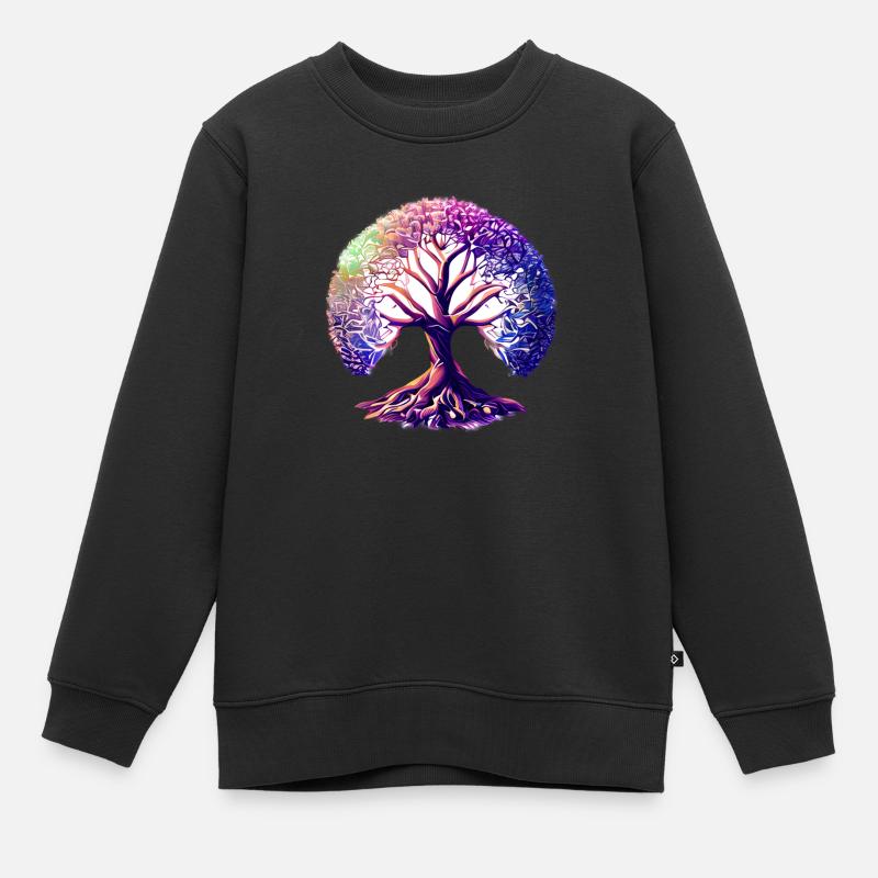 Lebensbaum Baum des Lebens keltischer Lebensbaum - Kinder Premium Organic Sweatshirt - Schwarz