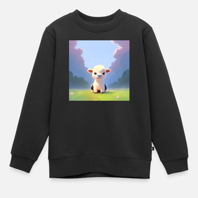BÉBÉ COW - Sweat Premium enfant bio - noir