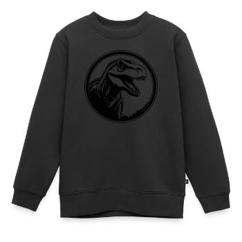Dino Dinosaurier Dinosaurs Paläontologie - Kinder Premium Organic Sweatshirt - Schwarz - Vorne - AI Model Kid Female (0cm)