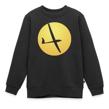 Segelflugzeug - Kinder Premium Organic Sweatshirt - Schwarz - Vorne - AI Model Kid Female (0cm)