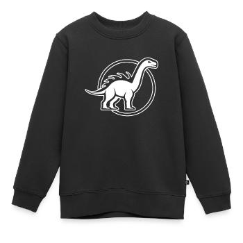 Dino Dinosaurier Dinosaurs Paläontologie - Kinder Premium Organic Sweatshirt - Schwarz - Vorne - AI Model Kid Female (0cm)