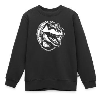Dino Dinosaurier Dinosaurs Paläontologie - Kinder Premium Organic Sweatshirt - Schwarz - Vorne - AI Model Kid Female (0cm)