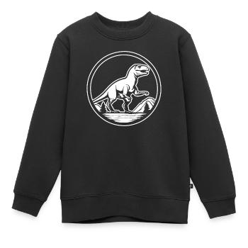 Dino Dinosaurier Dinosaurs Paläontologie - Kinder Premium Organic Sweatshirt - Schwarz - Vorne - AI Model Kid Female (0cm)