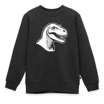 Dino Dinosaurier Dinosaurs Paläontologie - Kinder Premium Organic Sweatshirt - Schwarz - Vorne - AI Model Kid Female (0cm)