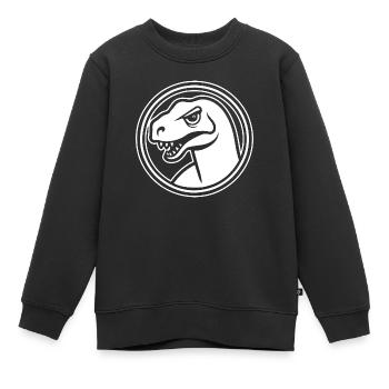 Dino Dinosaurier Dinosaurs Paläontologie - Kinder Premium Organic Sweatshirt - Schwarz - Vorne - AI Model Kid Female (0cm)