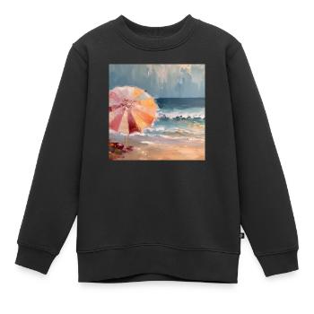 Seaside Retreat - Kids Premium Organic Sweatshirt - black - Front - AI Model Kid Female (0cm)