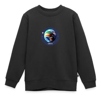 Planète Terre - Sweat Premium enfant bio - noir - Devant - AI Model Kid Female (0cm)