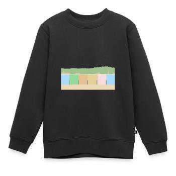 Strandhäuser mit Dünen - Kinder Premium Organic Sweatshirt - Schwarz - Vorne - AI Model Kid Female (0cm)