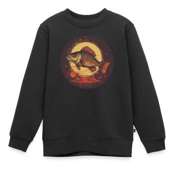 Barsch - Kinder Premium Organic Sweatshirt - Schwarz - Vorne - AI Model Kid Female (0cm)