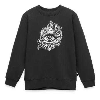 Auge Augen Augenarzt - Kinder Premium Organic Sweatshirt - Schwarz - Vorne - AI Model Kid Female (0cm)
