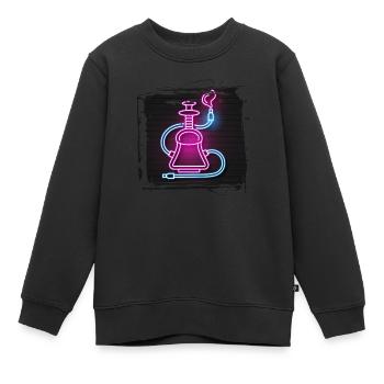 sommer strand strand retro meer neon licht eng - Kinder Premium Organic Sweatshirt - Schwarz - Vorne - AI Model Kid Female (0cm)